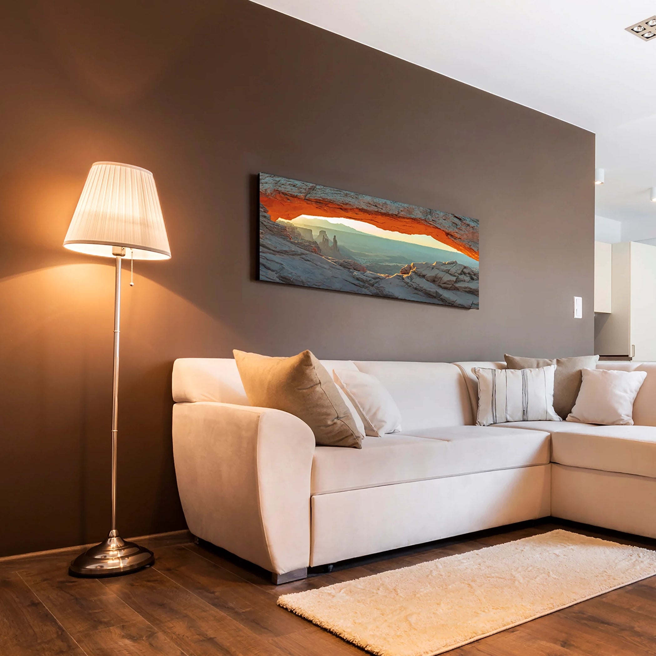 marmony® 800W Naturstein Infrarotheizung Motiv "Mountain View" mit Thermostat MTC-40