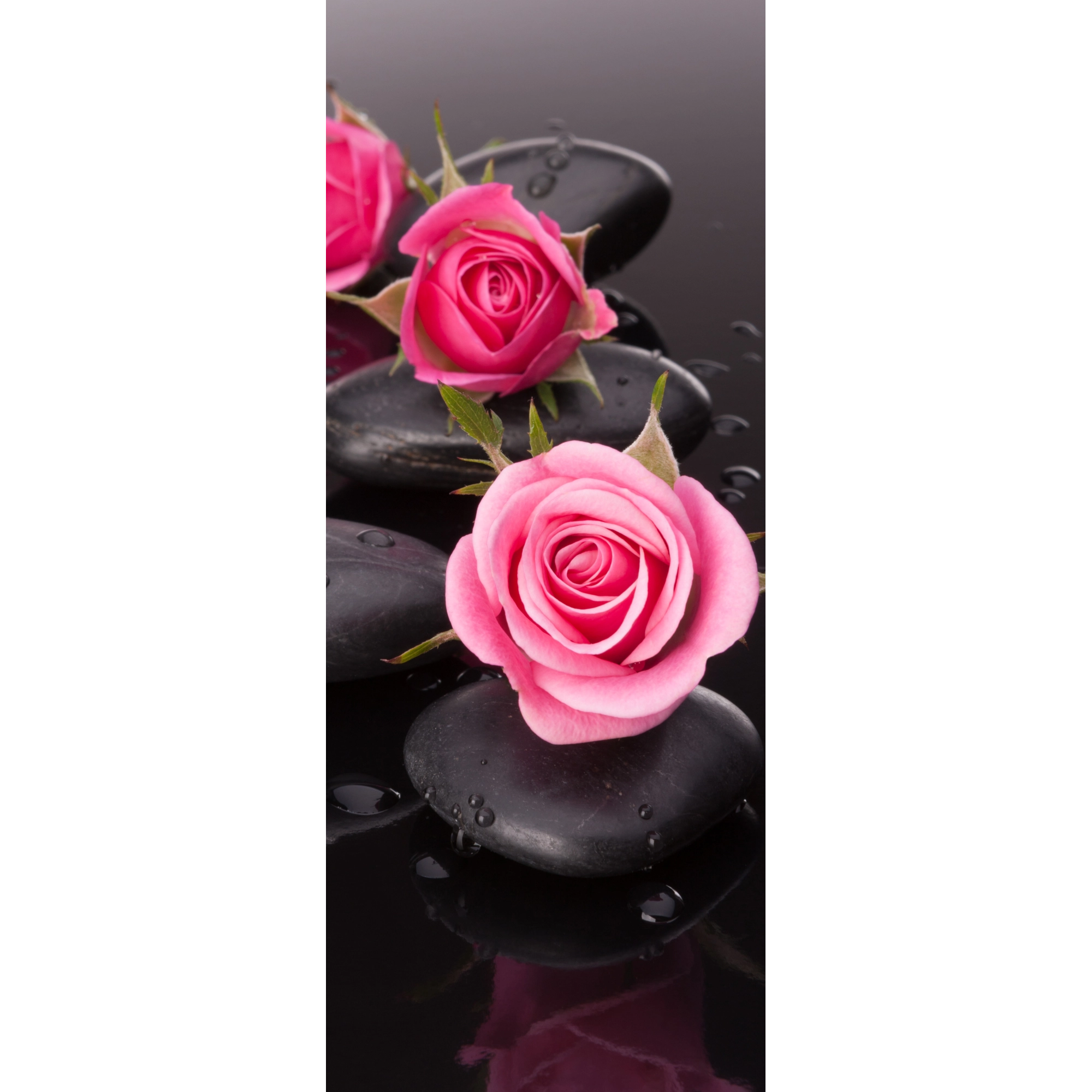 marmony® 800W Naturstein Infrarotheizung Motiv "Roses" mit Thermostat MTC-40