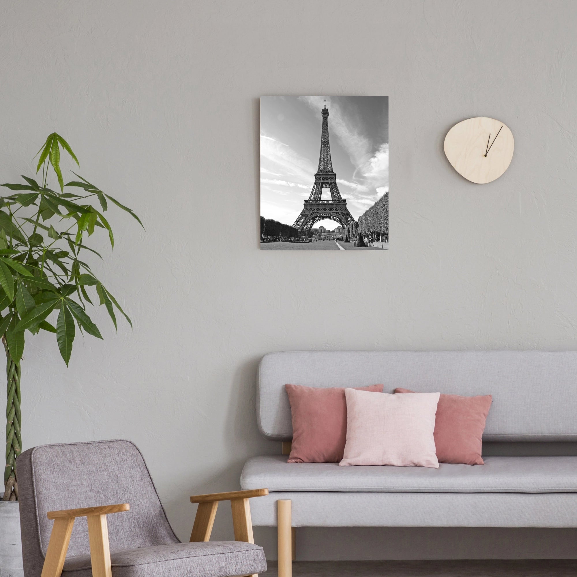 marmony® 500W Naturstein Infrarotheizung Motiv "Eifelturm" mit Thermostat MTC-40