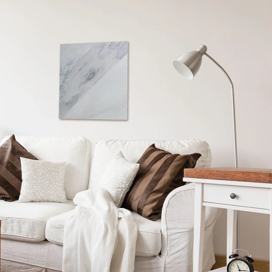 marmony® 500W Marmor Infrarotheizung in Carrara-Optik mit Thermostat MTC-40