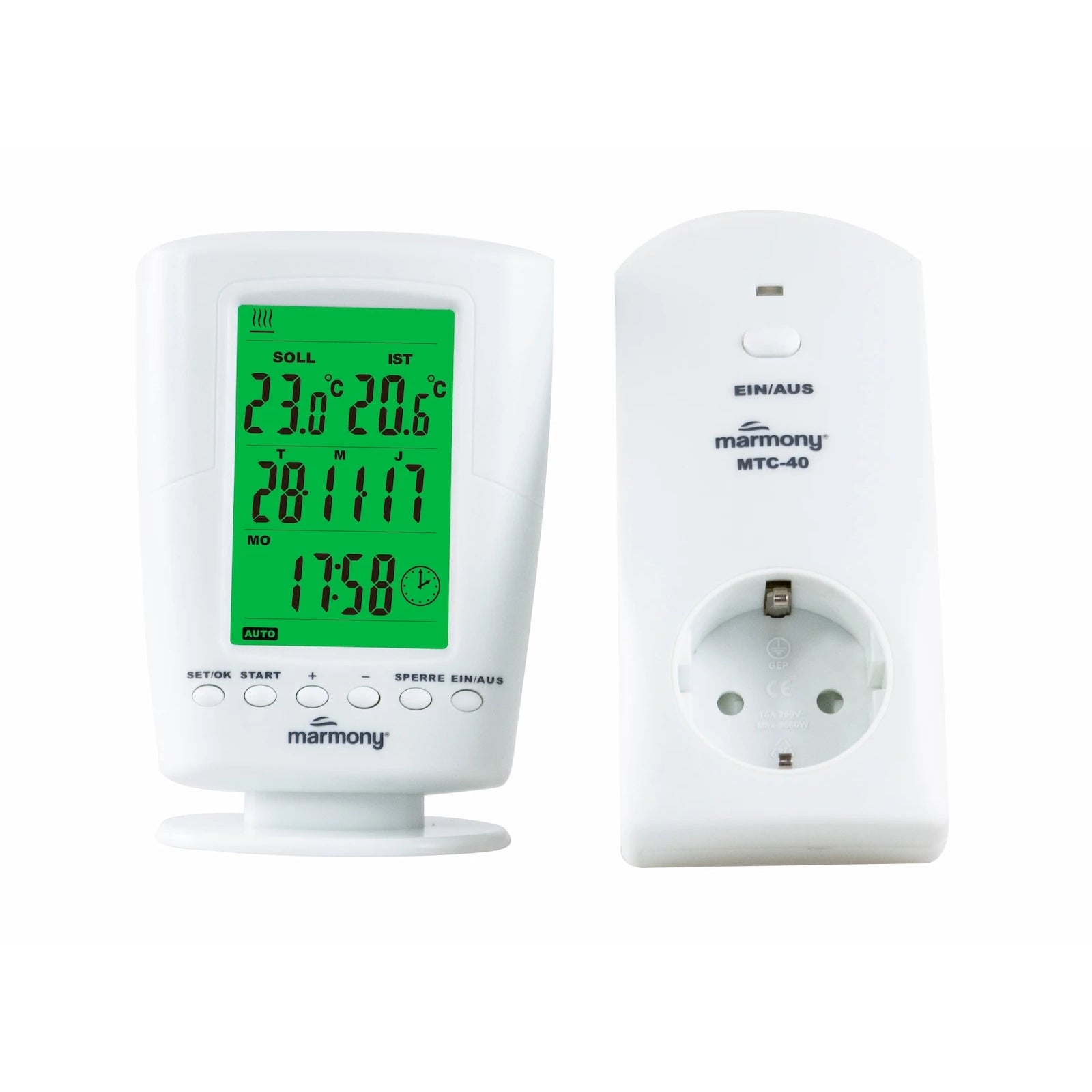 marmony® 800W Naturstein Infrarotheizung Motiv "Home" mit Thermostat MTC-40