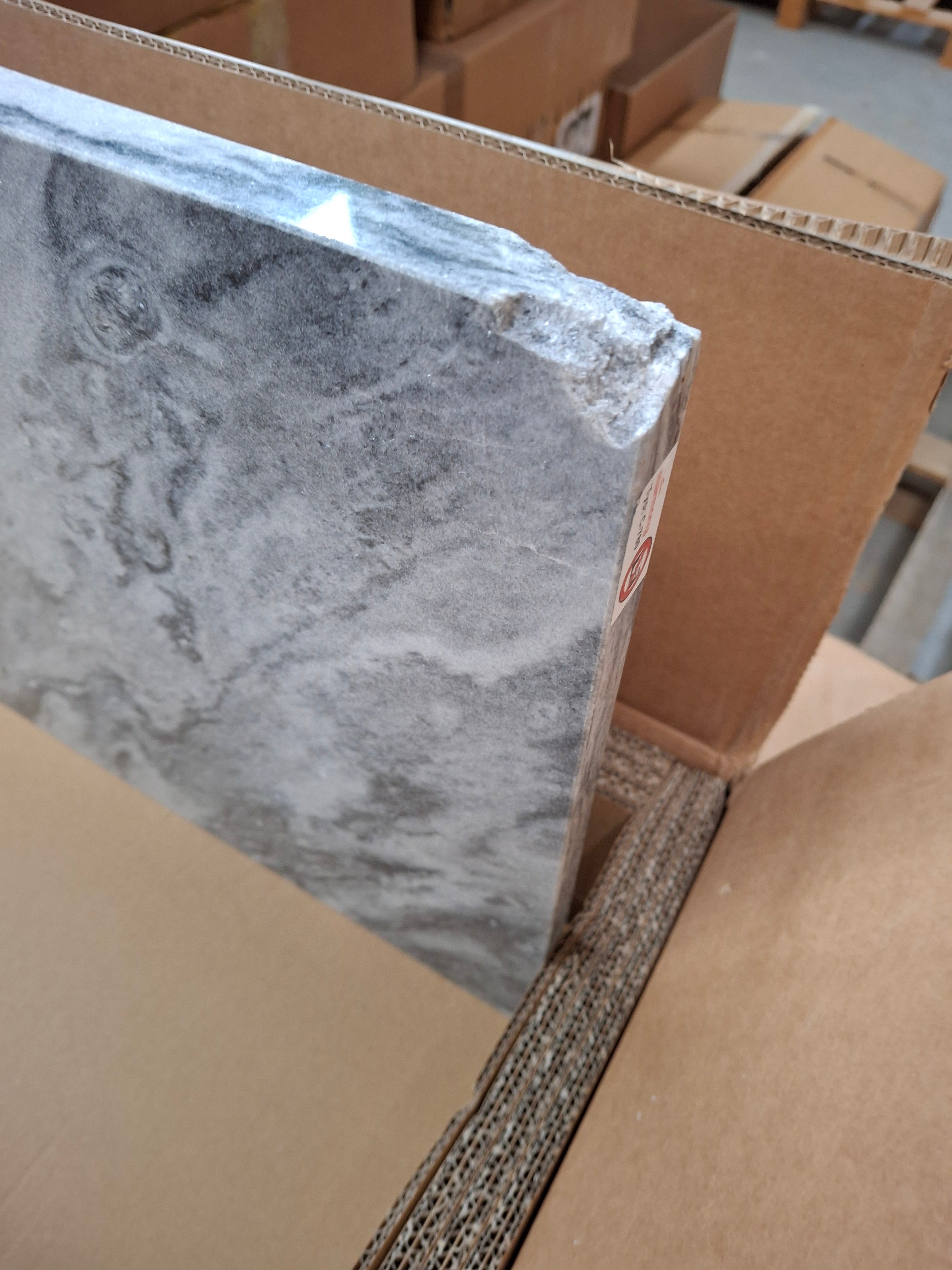 marmony® 800W Marmor Infrarotheizung in Carrara-Optik mit Thermostat MTC-40 - C-Ware