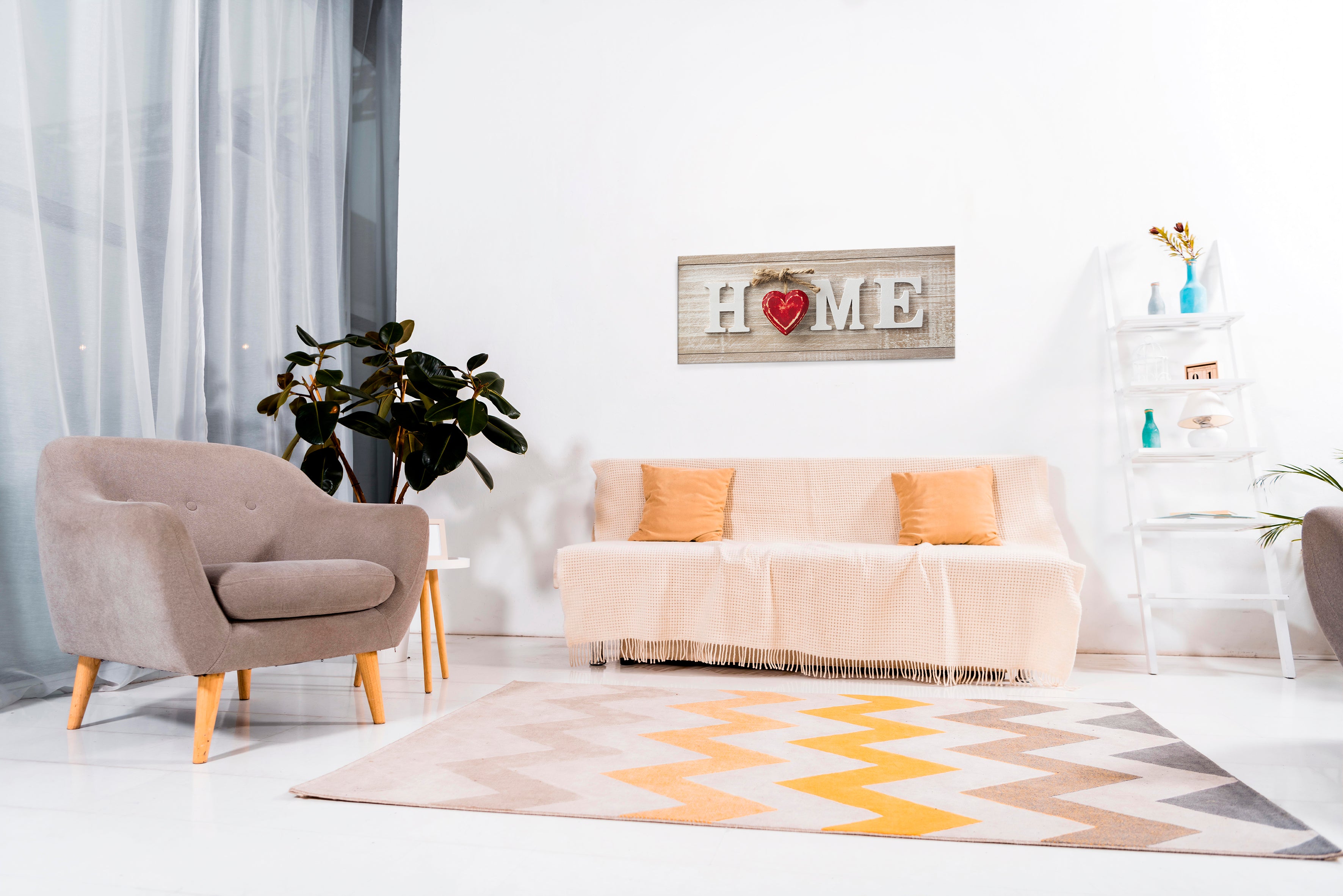 marmony® 800W Naturstein Infrarotheizung Motiv "Home" mit Thermostat MTC-40